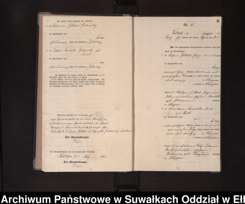 image.from.unit.number "Heiraths-Neben-Register des Königlichen Preussischen Standes-Amtes Orlen Kreis Loetzen"