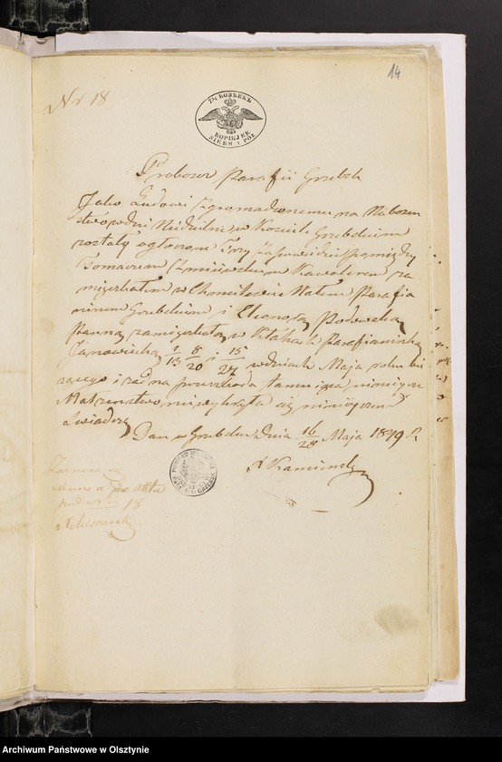 image.from.unit.number "Annexa z Parafij Janowieckiey z roku 1849"