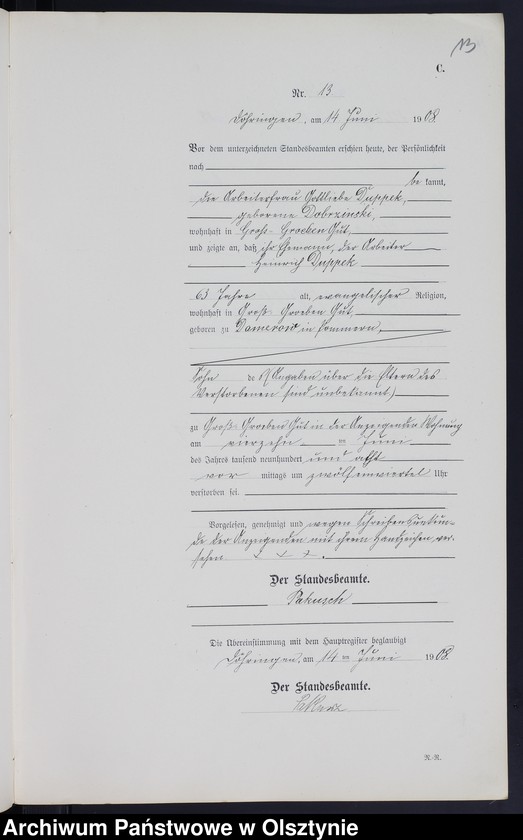 image.from.unit.number "Sterbe-Neben-Register Nr 1-26"