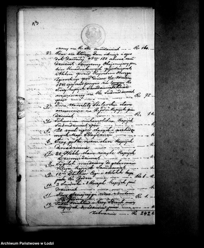 Obraz 17 z jednostki "Akta tyczące się spisu inwentarza pozostałości po zmarłych Franciszku i Beacie małżonkach Knispel dopełnionego i ustanowienia opieki nad nieletnim Franciszkiem Knispel"