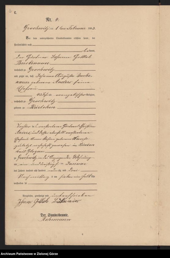 Obraz 6 z jednostki "Sterbe-Haupt-Register"