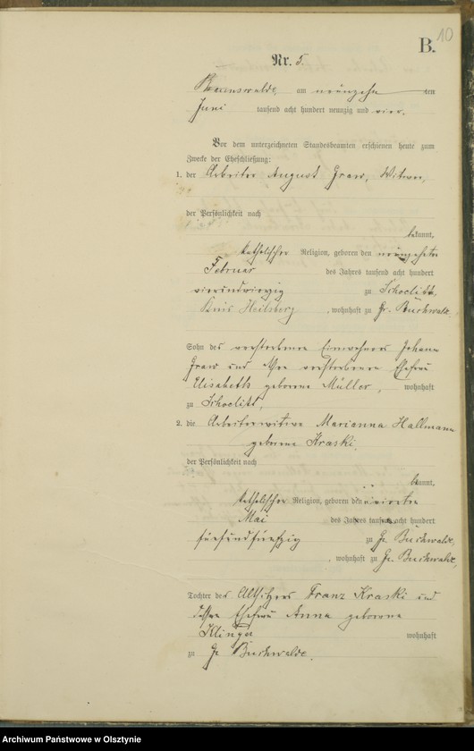 image.from.unit.number "Heiraths-Haupt-Register Nr 1 - 15"