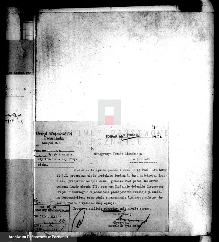 Obraz 12 z jednostki "Majątek Przysieka powiatu wągrowieckiego wyłączenie z art. 4 i 5 ustawy o wykonaniu reformy rolnej Fundacja rodowa Moszczeńskich"