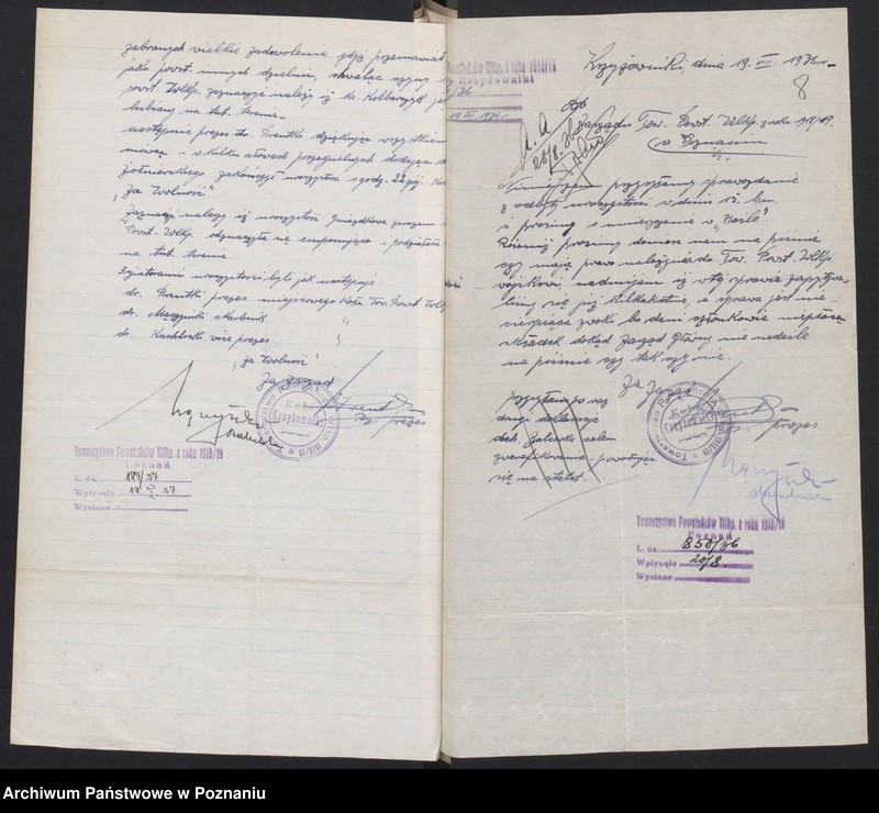 Obraz 10 z jednostki "Krzyżowniki, powiat Poznań - akta koła."