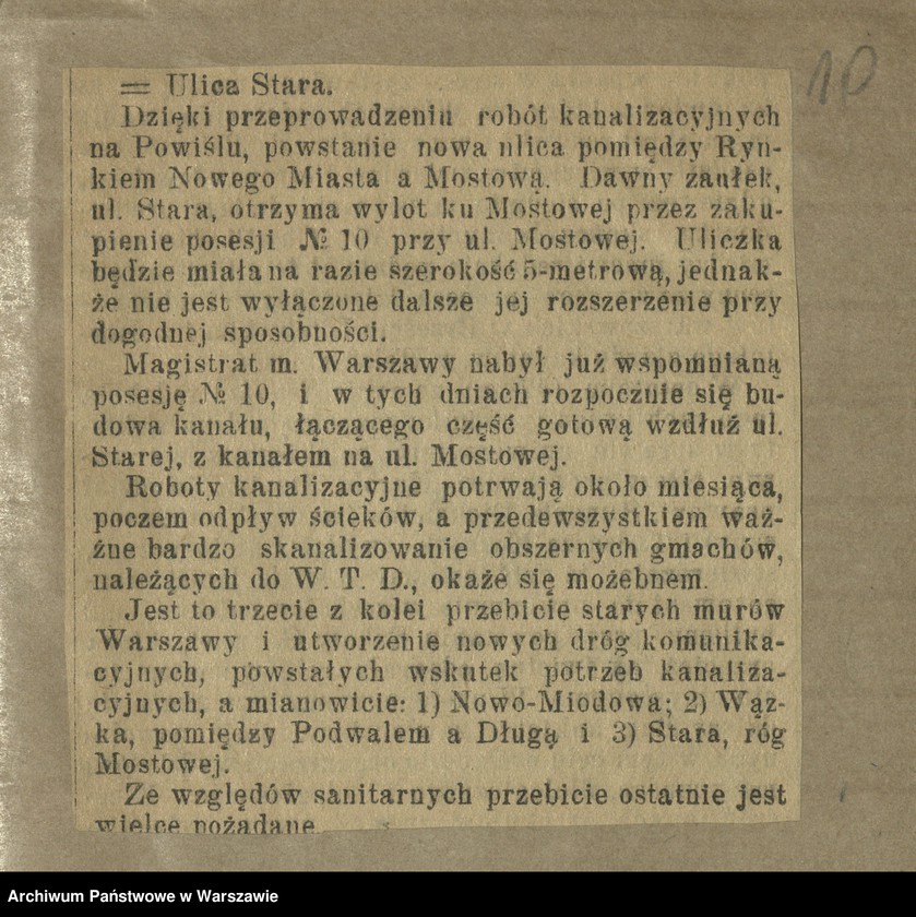 image.from.unit.number "Ulice: Srebrna, Stara, Stara Dominikańska"