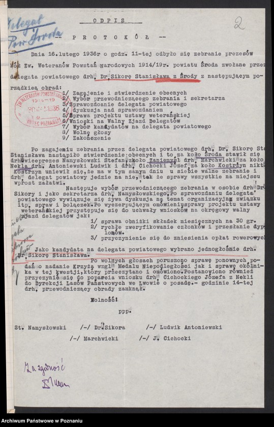 Obraz 5 z jednostki "Środa - akta delegata powiatowego."