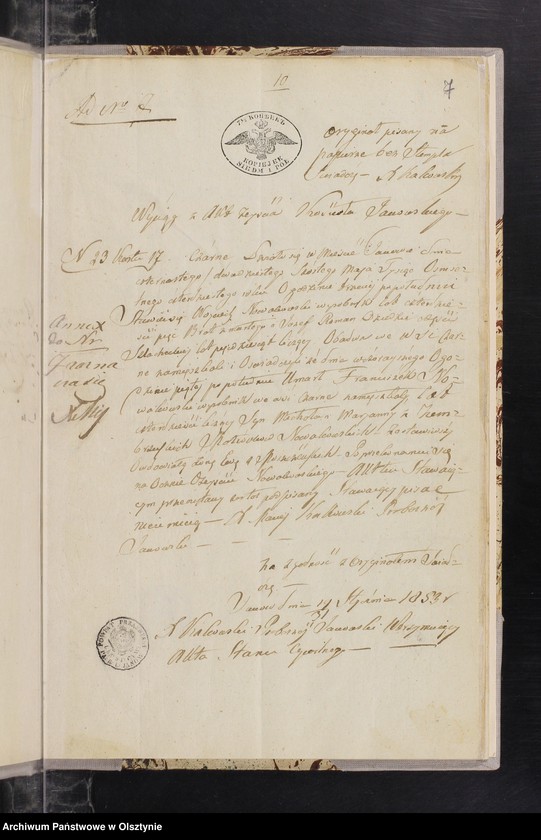 image.from.unit.number "Annexa z Parafij Janowiec w roku 1853"