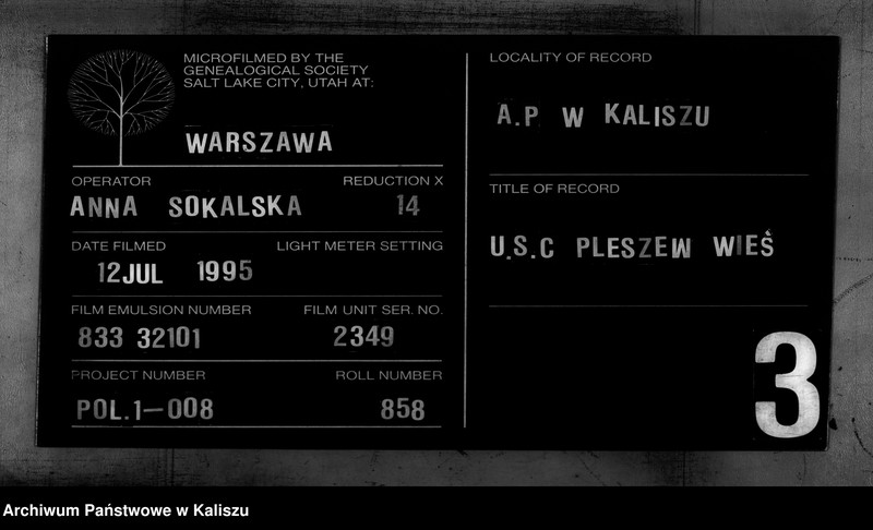 Obraz 1 z jednostki "[Księga zgonów]"