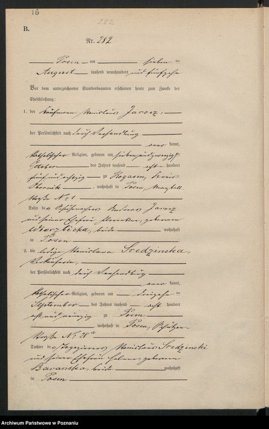 Obraz 18 z jednostki "Księga miejscowa małżeństw tom II [Rejestr główny małżeństw]"