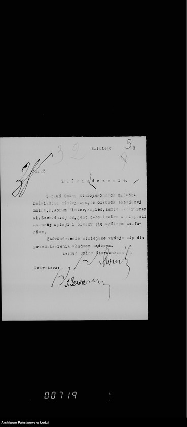 Obraz 9 z jednostki "Zaświadczenia"