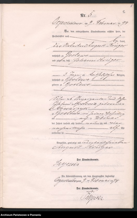 Obraz 8 z jednostki "Księga zgonów"