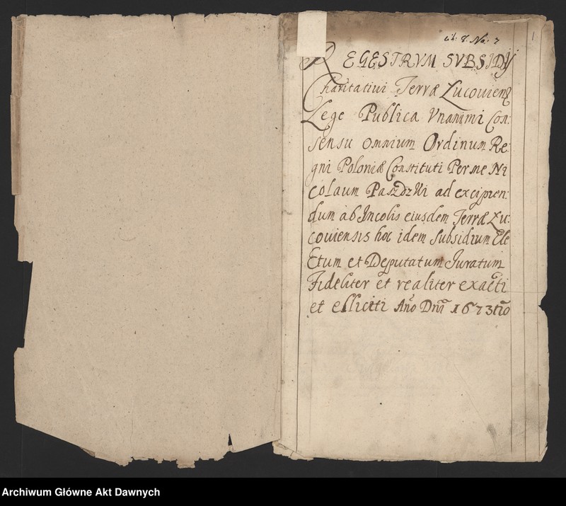 image.from.unit.number "Rejestry pogłównego generalnego z różnych województw."