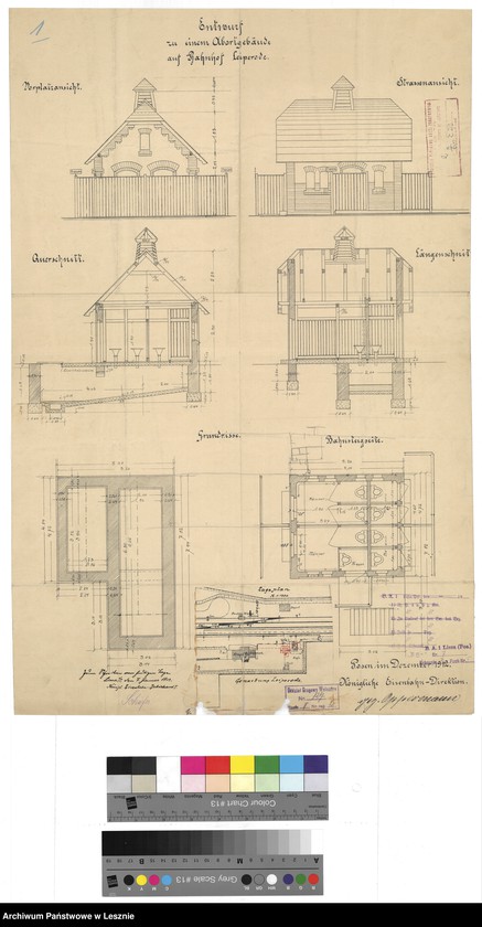 Obraz 1 z jednostki "Lipno Nowe - wieś, powiat leszczyński. Stacja kolejowa."