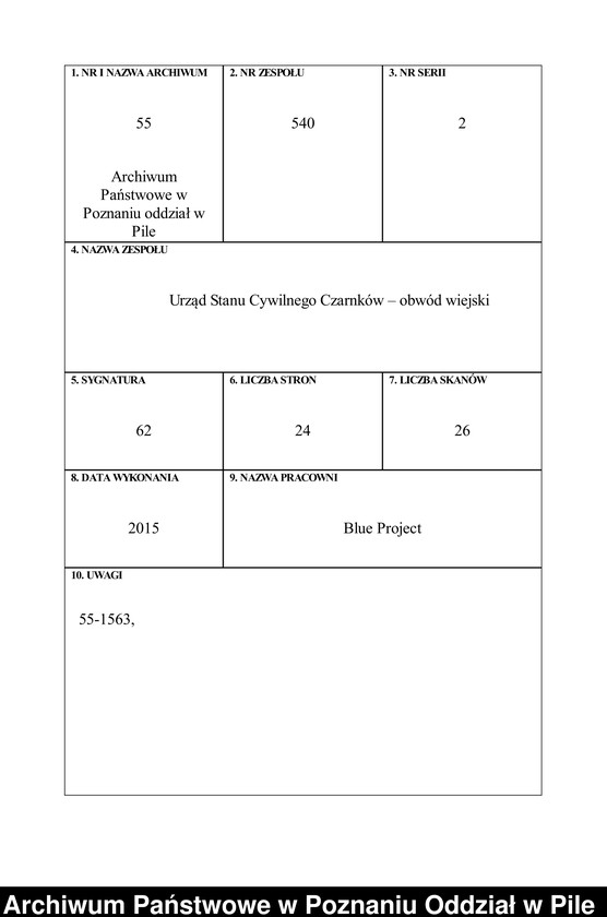 Obraz 1 z jednostki "Księga małżeństw"