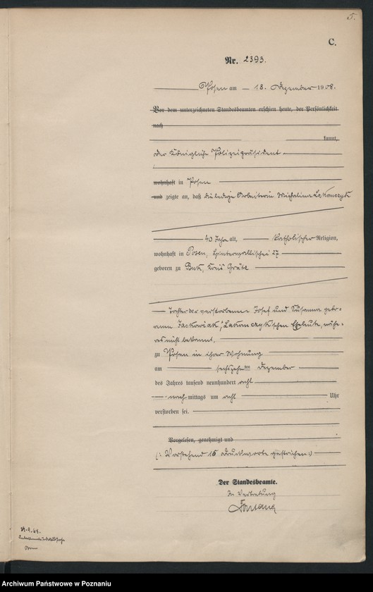 Obraz 7 z jednostki "Księga miejscowa zgonów tom V [Rejestr główny zgonów]"