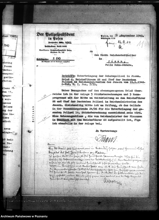 Obraz 19 z jednostki "Neubau. Schutzpolizeikaserne Posen"