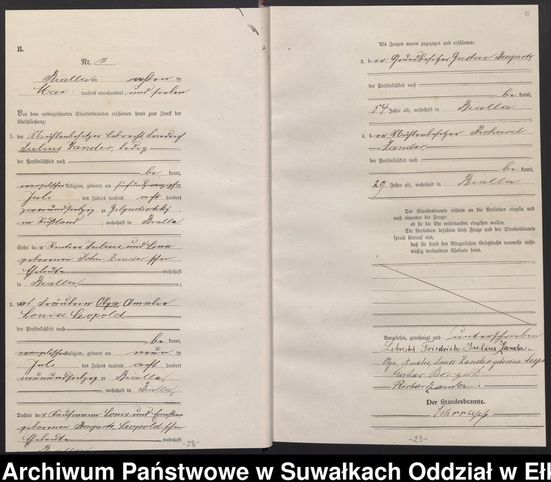 image.from.unit.number "[Heirats-Haupt-Register des Königlichen Preussischen Standes-Amtes Bialla Kreis Johannisburg]"