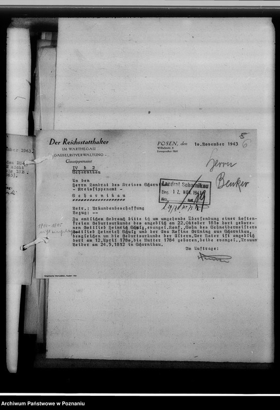 Obraz 11 z jednostki "[Korespondencja w sprawie ustalenia nazwisk, imion, pochodzenia przodków]"