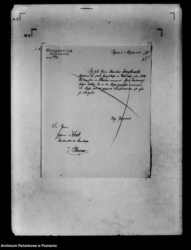 Obraz 20 z jednostki "Ewidencja stanowisk obsadzonych przez siły polskie w Głównej Kasie Rejencyjnej w Poznaniu i inne sprawy osobowe"