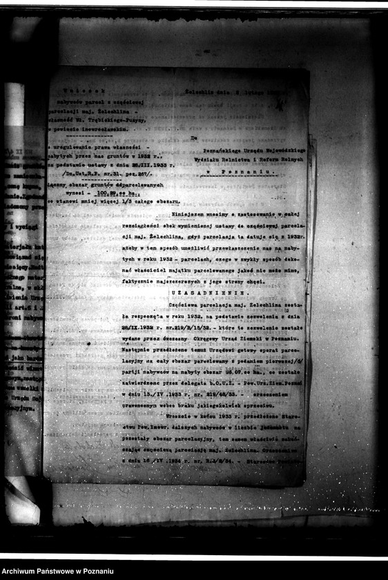 Obraz 9 z jednostki "Uregulowanie w trybie ustawy z dnia 28.III.1953 r. prawa własności rozparcelowanych gruntów majątku Zelechlin"