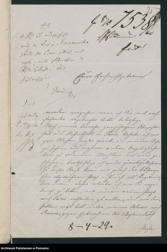 Obraz 5 z jednostki "A. betr. den Johann Taczanowski, Gutsbesitzer - Sohn"