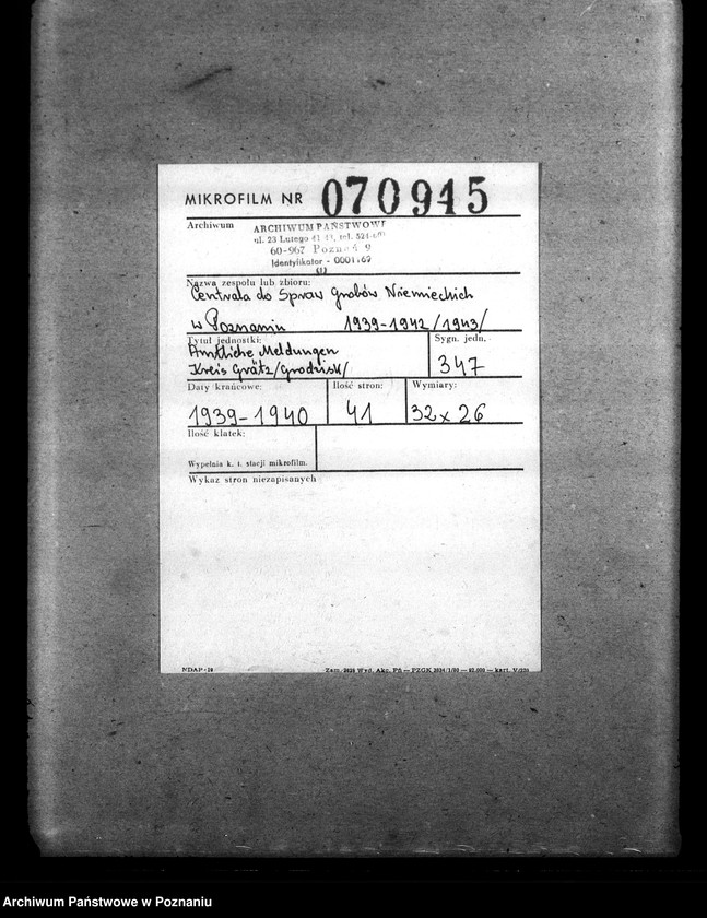 Obraz 2 z jednostki "Amtliche Meldungen Kreis Grätz (Grodzisk)"