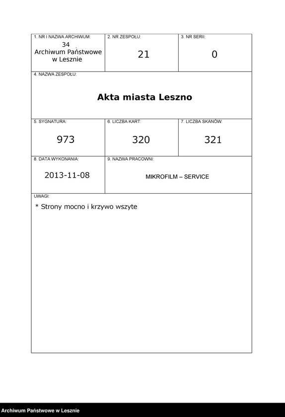 Obraz 1 z jednostki "[Akta manualia des Kriminalrats Künzel als Mandatarii des Magistrats zu Lissa in Liguidationssachen contra die Fürstl. von Sułkowski