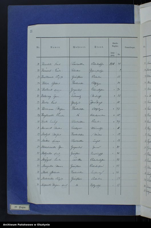 image.from.unit.number "Sterbe-Neben-Register Nr 1 - 61"