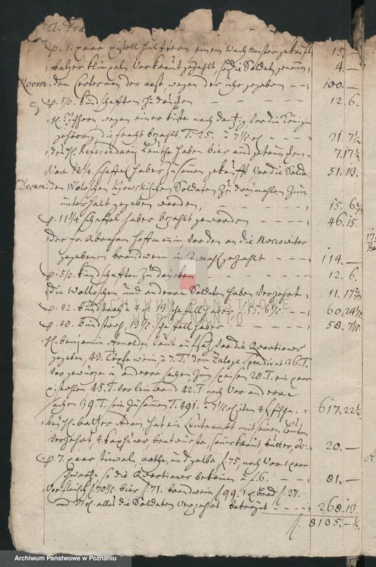 Obraz 7 z jednostki "Extract aus den Stadttrechnungen von extraordinären Expensen; język niemiecki"