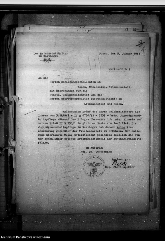 Obraz 5 z jednostki "Anordungen für die Gesundheitsämter"
