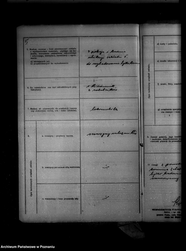 Obraz 9 z jednostki "Zatwierdzenie zakładu przemysłowego /mleczarni/ Firmy Molkereigenossenschaft z ograniczoną odpowiedzialnością w Konarzewie"