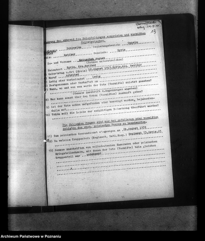 Obraz 17 z jednostki "Amtliche Meldungen Kreis Ratibor O/ S (Raciborz)"