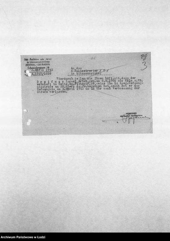 Obraz 6 z jednostki "[Korespondencja PSŻ z Centralnym Więzieniem]"