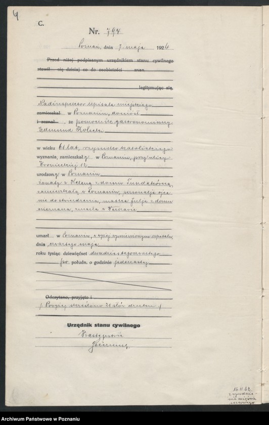 image.from.unit.number "Księga miejscowa zgonów tom II [Rejestr główny zgonów]"