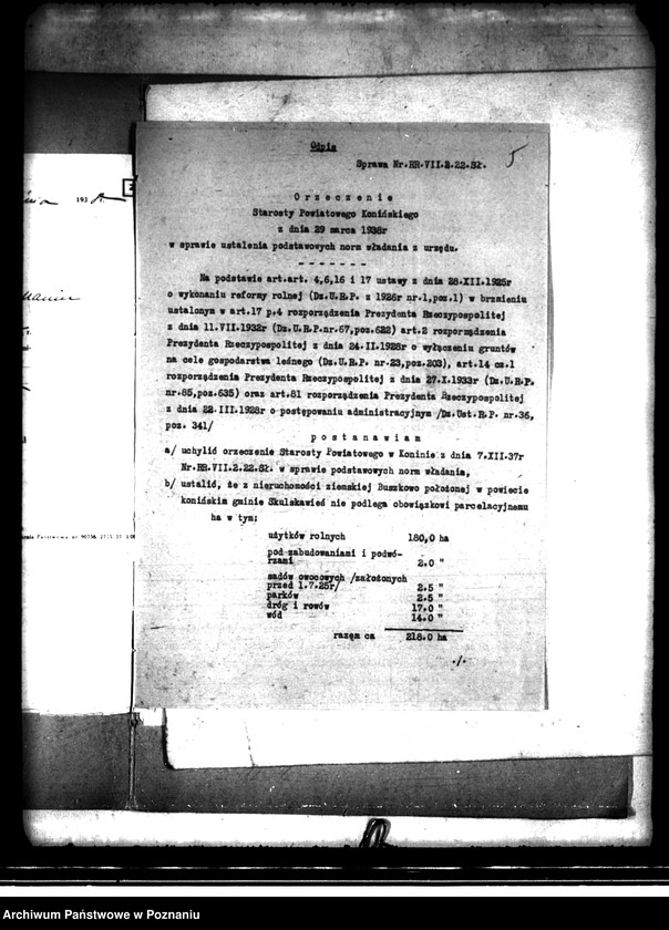 image.from.unit.number "Majątek Buszkowo powiatu konińskiego wyłączenie z art. 5 ustawy o wykonaniu reformy rolnej"