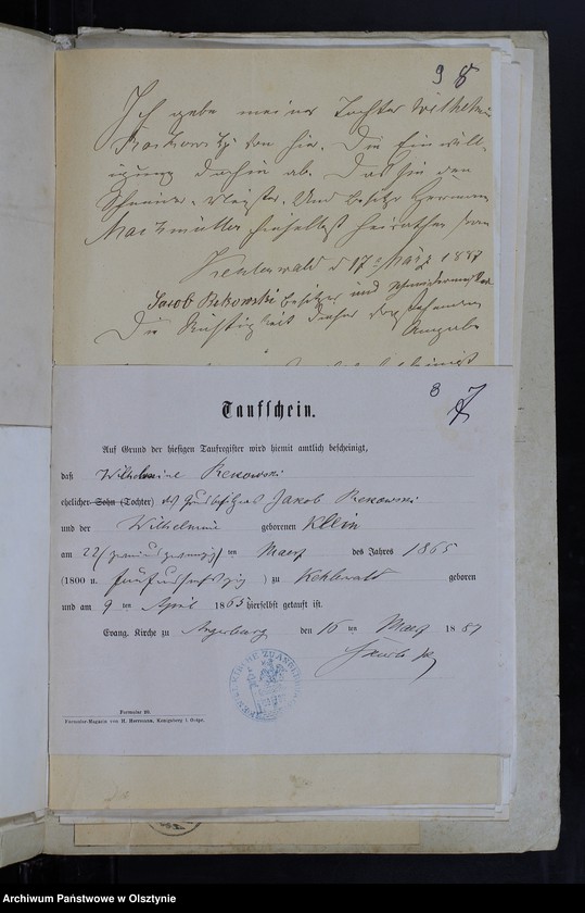 image.from.unit.number "Sammelakten zum Heiraths Register"