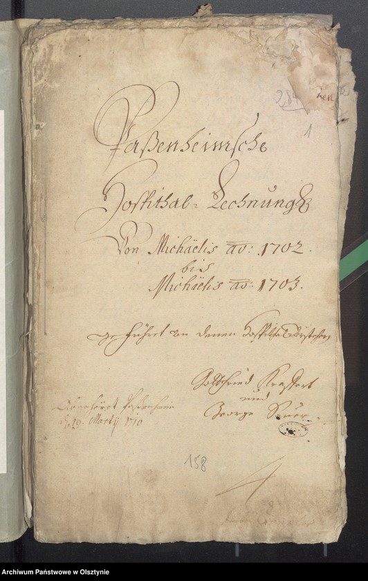 image.from.unit.number "Passenheimsche Hospital-Rechnung"