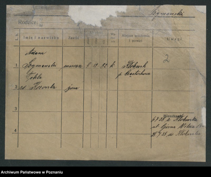 Obraz 8 z jednostki "Szymański (żonaci do Stanisław)"