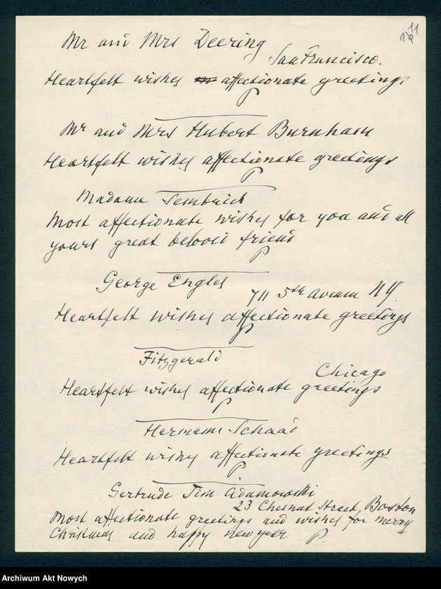 image.from.unit.number "Różne osoby - telegramy z życzeniami świątecznymi, imieninowymi, podziękowaniami; spis nazwisk adresatów"
