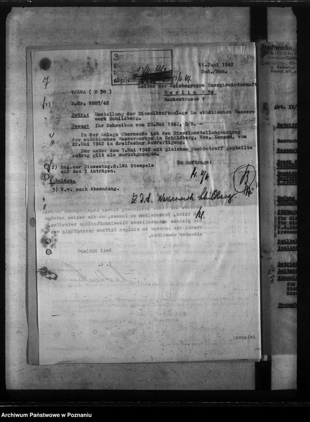 Obraz 11 z jednostki "Wasserwerk der Stadt Schildberg - Ostrzeszów, Kr. Kempen - Kępno"