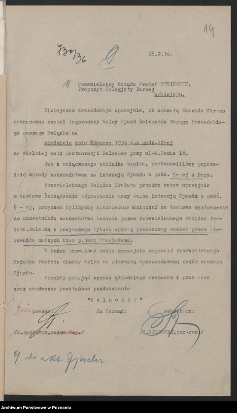 image.from.unit.number "I. Walny Zjazd Delegatów Okręgu Poznańskiego Związku Weteranów Powstań Narodowych 1.III.1936 r."