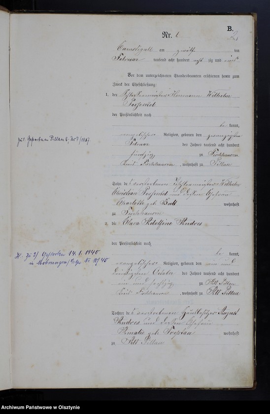 image.from.unit.number "Heiraths-Haupt-Register Nr 1 - 20"