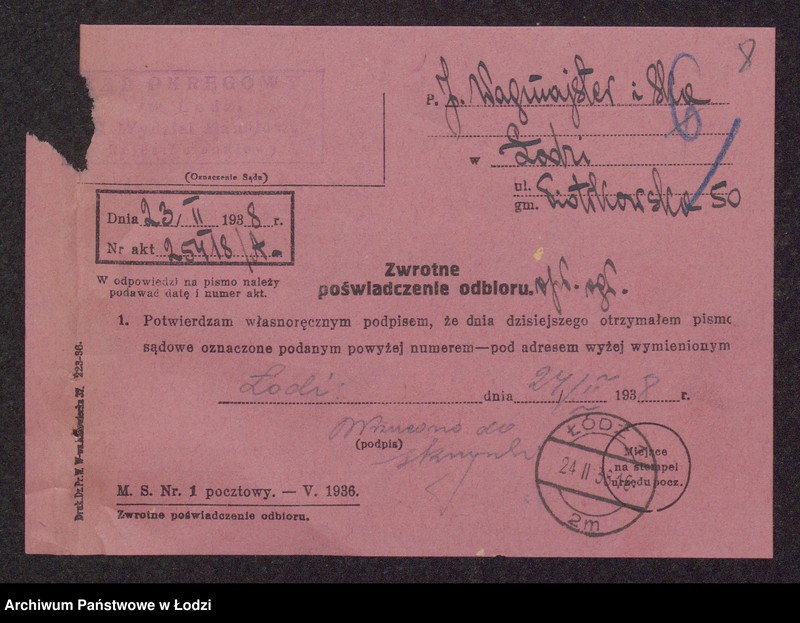 Obraz 10 z jednostki "Jakub Wegmajster, Maria Rybowska- wyrób i sprzedaż towarów włókienniczych"