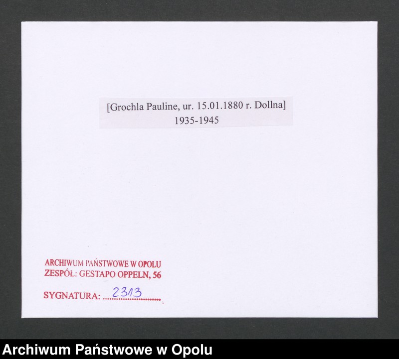 Obraz 2 z jednostki "[Grochla Pauline, ur. 15.01.1880 r. Dollna]"