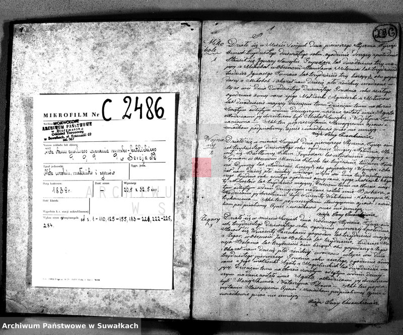 image.from.unit.number "Duplikat urodzonych, zaślubionych i zmarłych w 1839 parafii sereyskiey"