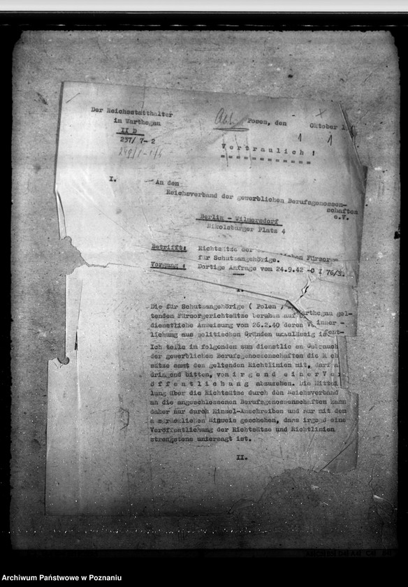 Obraz 5 z jednostki "Unterstützung an Stelle von Sozialversicherung für Polen. Erlass des Reichsarbeitsministeriums vom 26. 8. 1942 "Polenstatut"."