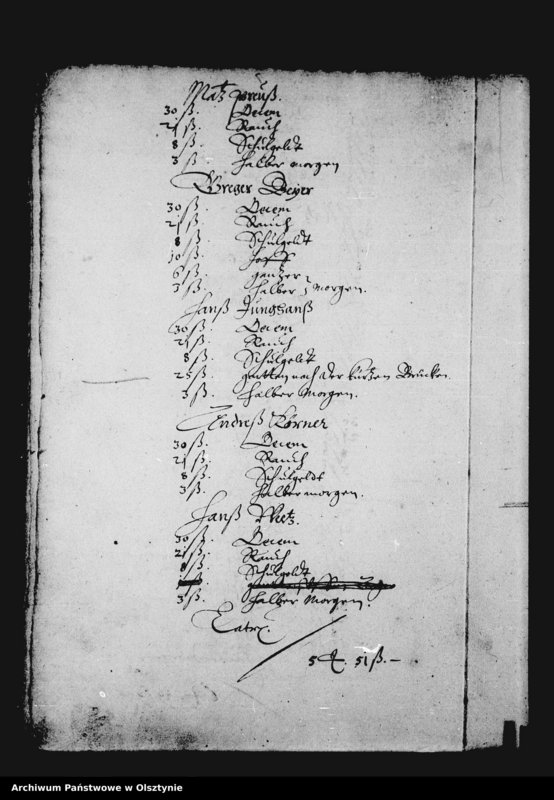 image.from.unit.number "Kirchen-Rechnung der Stadt Deutsch Eylau"