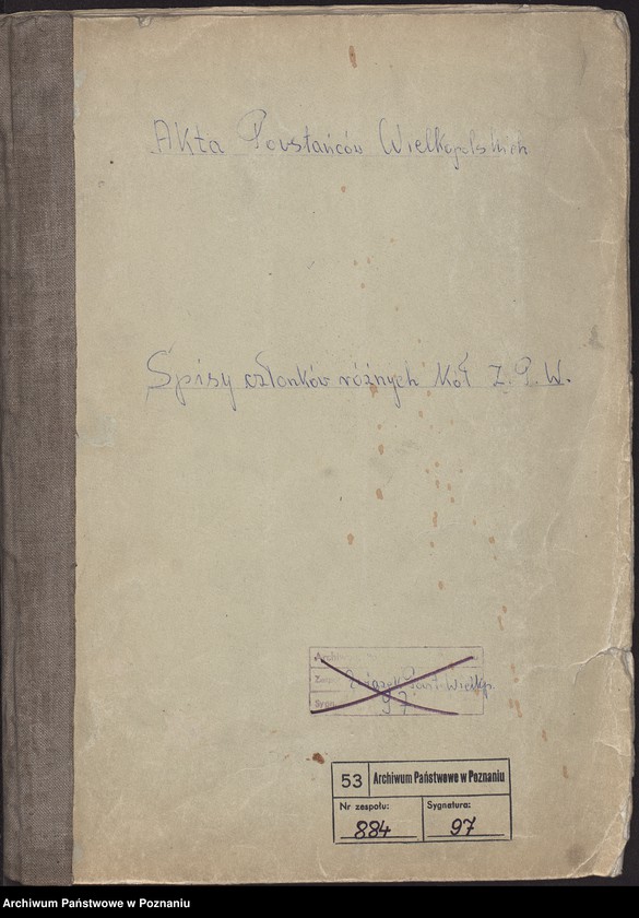 image.from.unit.number "Spis członków różnych kół Związku Powstańców Wielkopolskich."