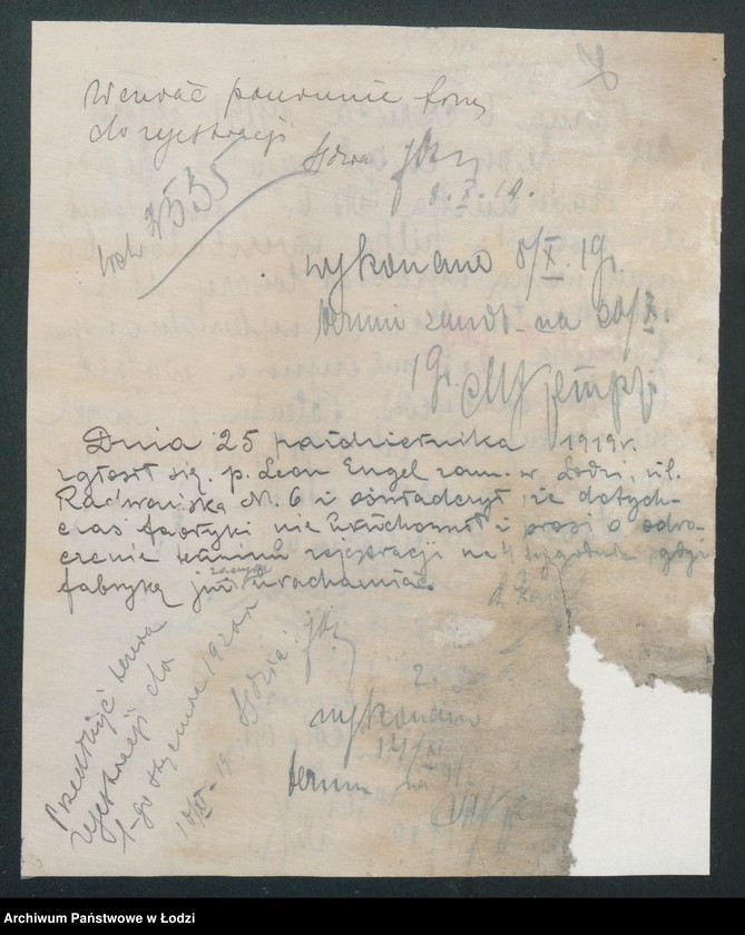 Obraz 9 z jednostki ":Leon Engel i s-ka” – tkalnia i wyrób towarów manufakturowych"