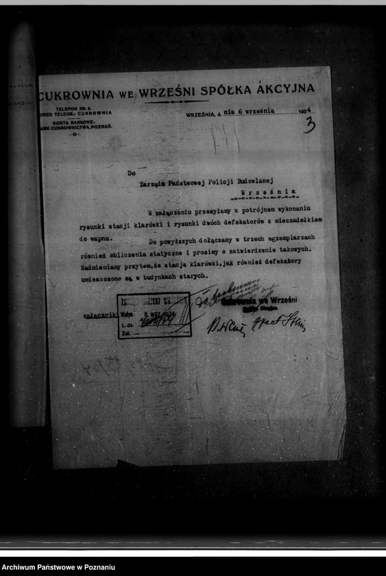 Obraz 7 z jednostki "Zatwierdzenie zakładu przemysłowego /przebudowy cukrowni we Wrześni/"